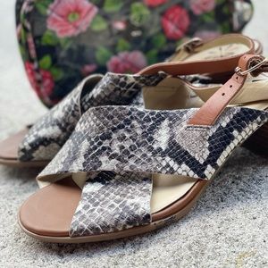 Faux Snakeskin Sandals